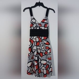 Lipstick Boutique Red and Black Floral Mini Dress